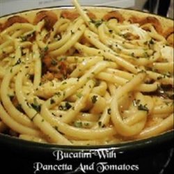 Bucatini With Pancetta And Tomatoes recipe