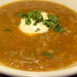 Curried Carrot and Split Pea Soup recipe