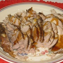 Garlic-Stuffed Pork Roast With Glaze recipe