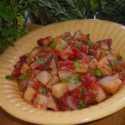 Portuguese Style Redskin Potato Salad With Tomatoes and Garlic recipe