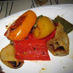 Roasted Tri Color Peppers and Onions recipe