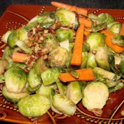 Brussels Sprouts, Baby Carrots, and Pecans in a Maple Sauce recipe
