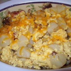 Scrambled Eggs/Bacon, Potatoes, Peppers and Onions and Sausage recipe