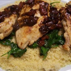 Balsamic Chicken With Baby Spinach recipe