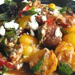 Tomato Basil Salad With Goat Cheese recipe