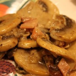 Sauted Mushrooms in Cream Sauce (German Style) recipe