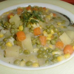 Uncle Bill's Petite Pea Vegetable Soup recipe