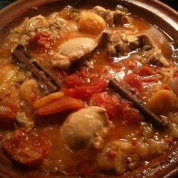 Spicy Chicken Tagine With Apricots, Rosemary, and Ginger recipe