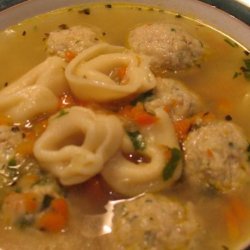 Chicken Meatball and Tortellini Soup - Tyler Florence recipe