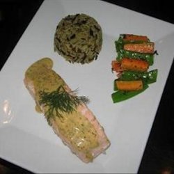 Poached Salmon With a Mustard-Dill Sauce recipe