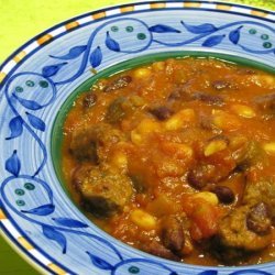 Spicy Bean Stew With Sausages recipe