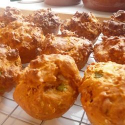 Chickpea Onion Muffins With Sesame Seeds and Cheese recipe