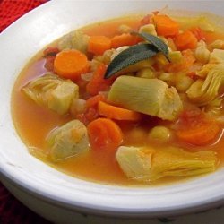 Artichoke and Garbanzo Stew recipe