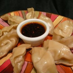 Pot Stickers With Spicy Dipping Sauce recipe