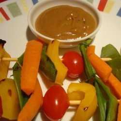 Thai-Style Veggie Kabobs With Spicy Peanut Sauce recipe