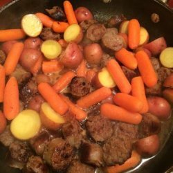 Sausage, Potato and Carrot One-Dish Supper recipe