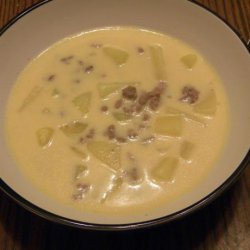 Cheesy Hamburger Potato Soup (Crock Pot) recipe