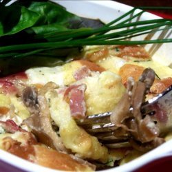 Mushroom and Cheese Strata recipe