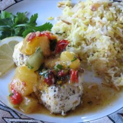 Grilled Halibut With Pineapple Chipotle Salsa recipe