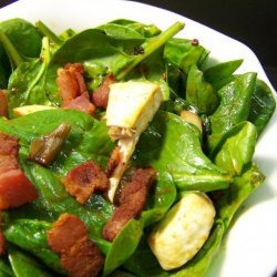 Spinach Salad with Hot Bacon Dressing recipe