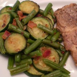 Green Beans With Zucchini and Bacon recipe