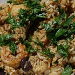 Rice With Chorizo, Shrimp and Green Olives recipe