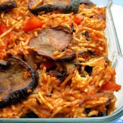 Baked Noodles and Eggplant recipe