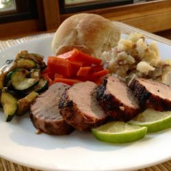 Chile and Spice-Rubbed Pork Tenderloin With Honey-Lime Glaze recipe