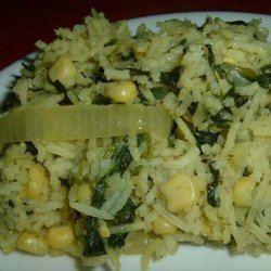 Corn & Spinach rice recipe