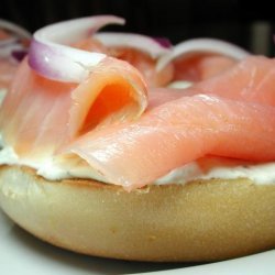 Smoked Salmon and Cream Cheese Open Sandwich for One recipe