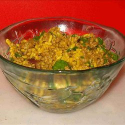 Spicy Mince With Rice & Spinach recipe