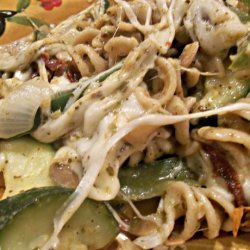 Sassy Pesto Pasta and Veggies recipe