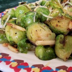 Pan Roasted Almond Brussels Sprouts recipe