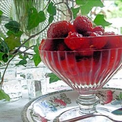 Rosy Rosé Berries: Strawberries and Raspberries in Wine recipe