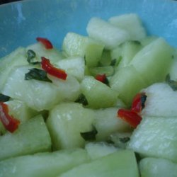 Spicy  & Savory Sweet Honeydew Melon recipe