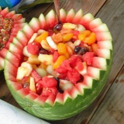 Watermelon Basket Fruit Salad recipe