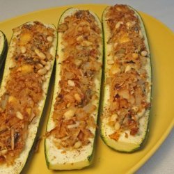 Stuffed Zucchini With Cheesy Breadcrumbs recipe