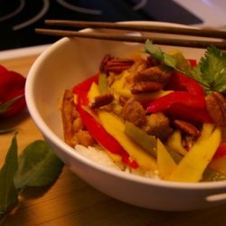 Stir-Fried Chicken With Mango and Peppers recipe