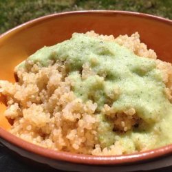 Quinoa With Creamy Garlic Sauce recipe