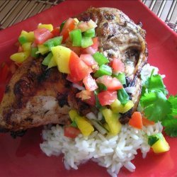 Jerk Chicken (Bbq'd) With Mango Salsa recipe