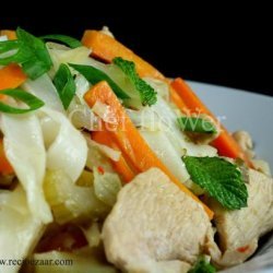 Rice Noodles With Chicken recipe