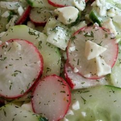 Cucumber Dill Salad With Radish and Feta recipe