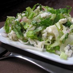 Red Cabbage and Romaine Coleslaw with Blue Cheese Dressing recipe