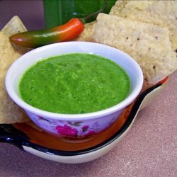 Smooth and Spicy Poblano Salsa recipe