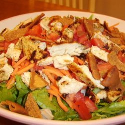 Mediterranean Salad With Grilled Chicken Breasts recipe