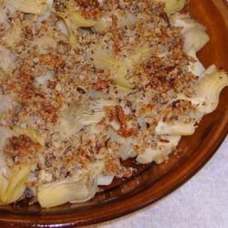 Baked Artichoke Side With Crumb Topping recipe