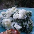 Spinach Mash With Garlic  and Fetta recipe