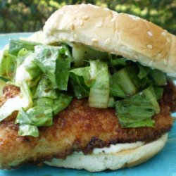 Crispy Fish Sandwiches With Wasabi and Ginger recipe
