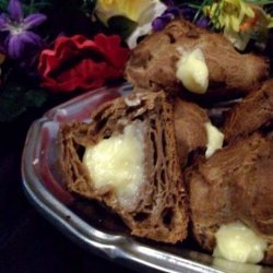Chocolate Cream Puffs With Almond Cream recipe