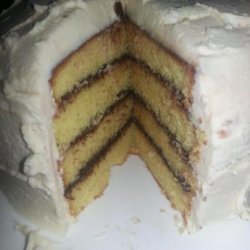 White Chocolate Layer Cake With Cranberry Filling recipe